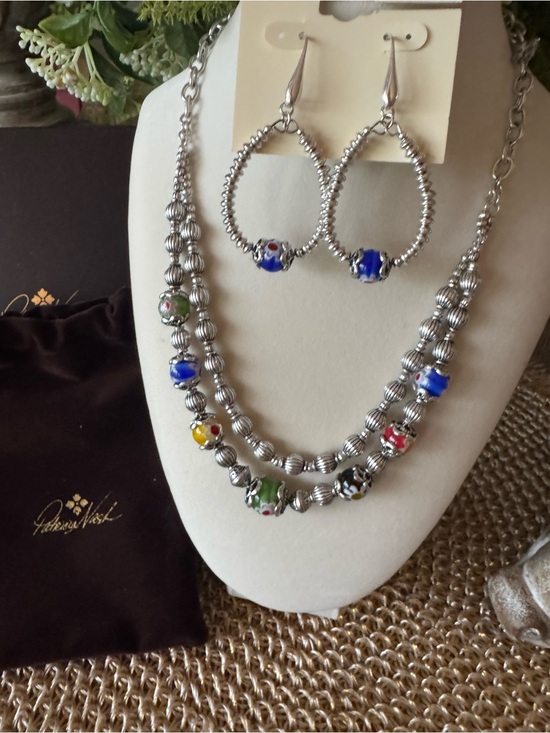 Patricia Nash Jewelry - NWT Patricia Nash Silver Necklace World Beads & Earrings SET w/ Dusty  PICK ONE